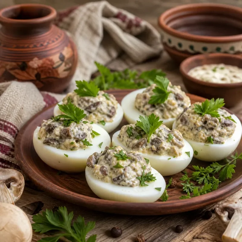 Imagen de Huevos bielorrusos rellenos de setas