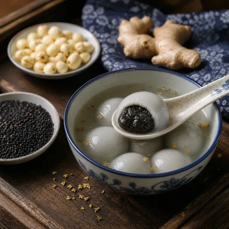 Gambar resipi Tangyuan Bijan Hitam