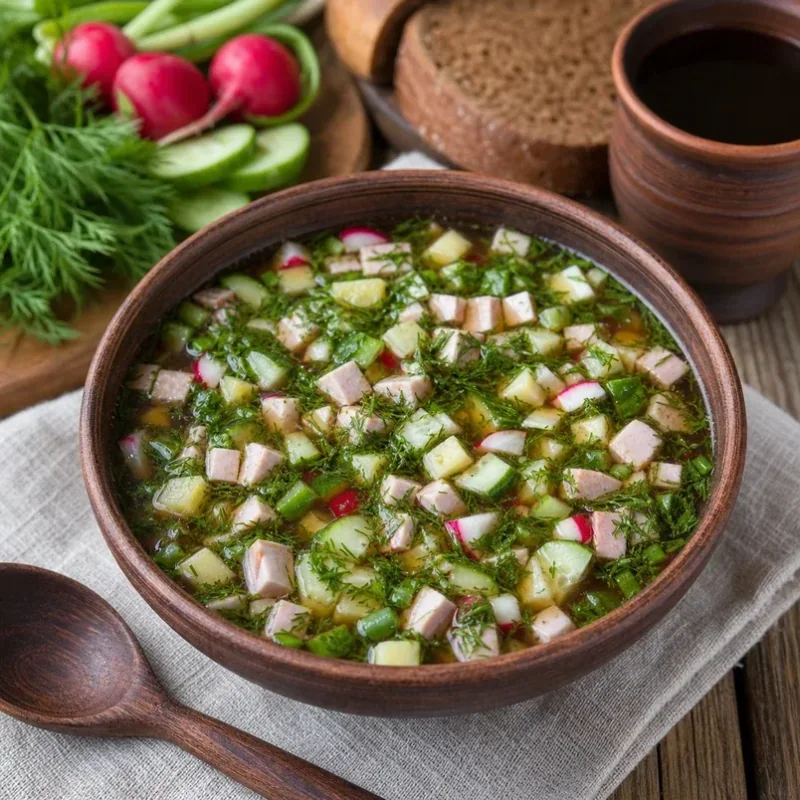 Gambar resep Okroshka dengan Kvass