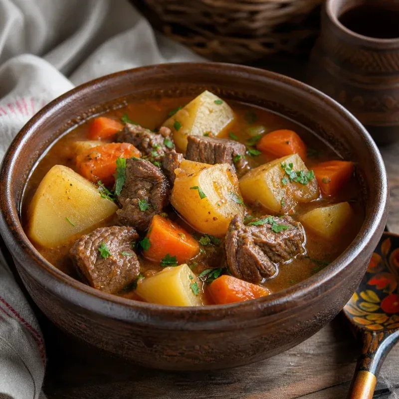 Gambar resep Rebusan Daging Sapi dan Kentang Gaya Rusia
