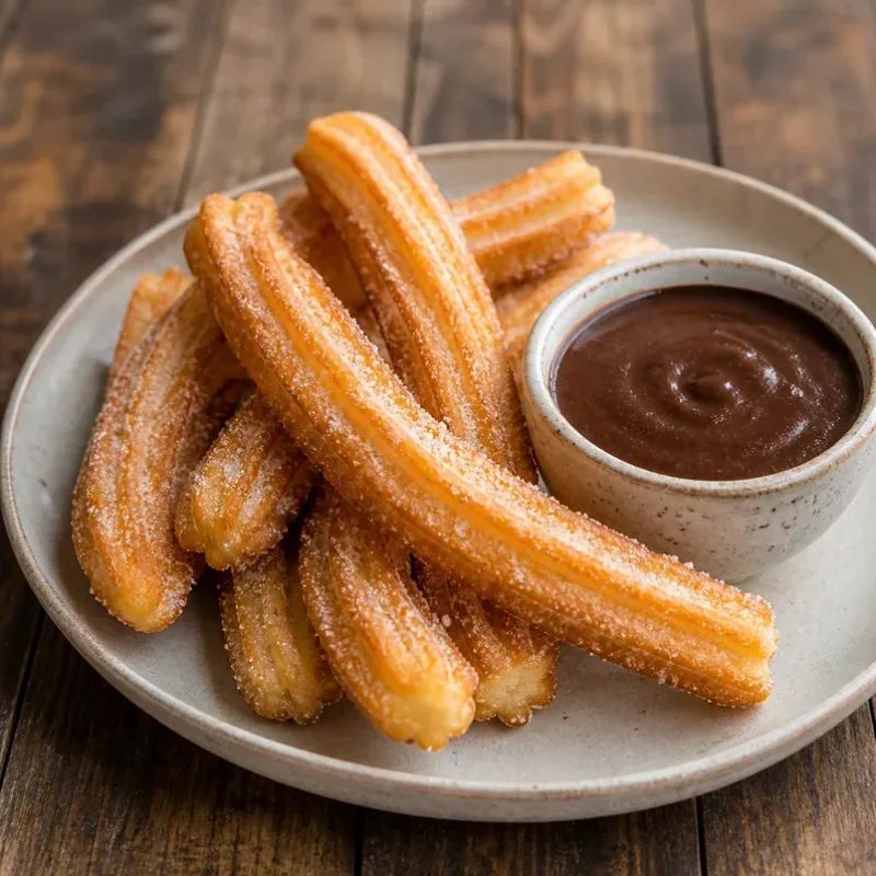 Gambar resipi Churros con Chocolate