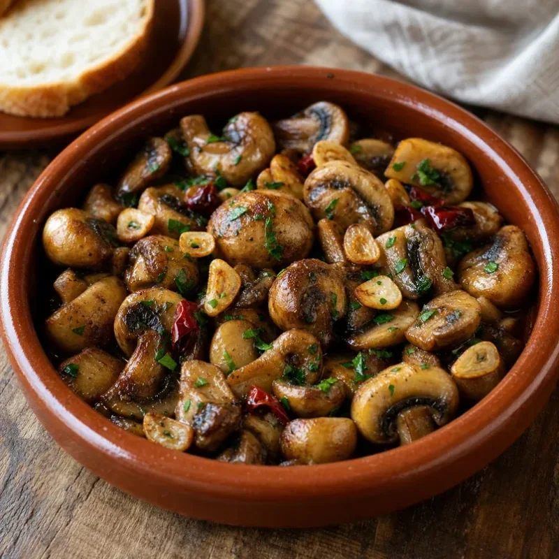 Gambar resipi Champiñones al Ajillo