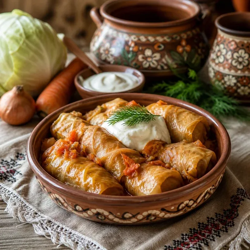 Imagen de Rollitos ucranianos de col rellena
