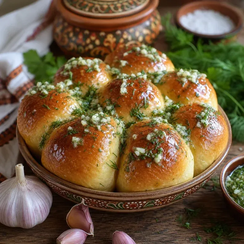 Gambar resipi Pampushky Bawang Putih Ukraine