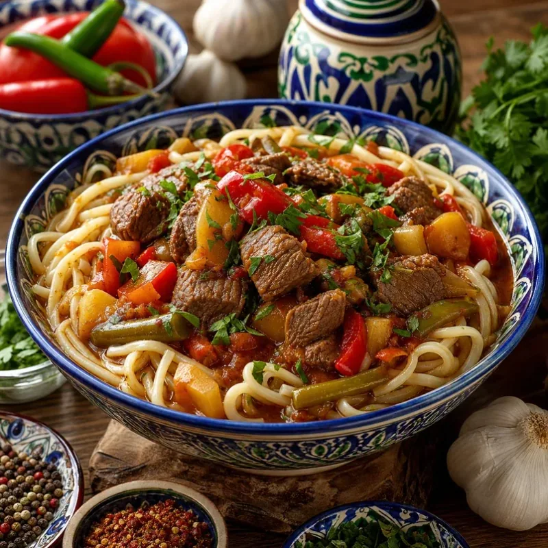 Gambar resep Lagman Uzbekistan