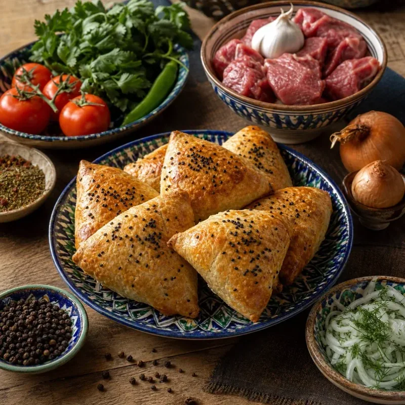 Gambar resep Samsa Uzbekistan