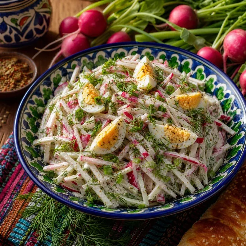 Gambar resep Salad Lobak dan Telur Uzbekistan